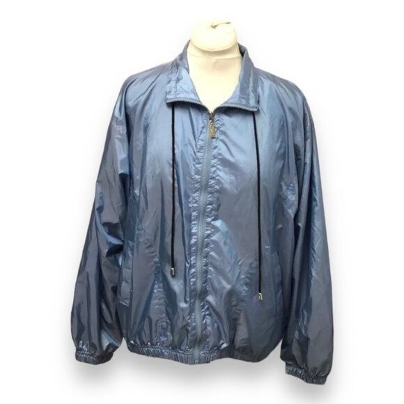 Vintage Catalina Womens Blue Nylon Windbreaker Jacket XL - Picture 1 of 10